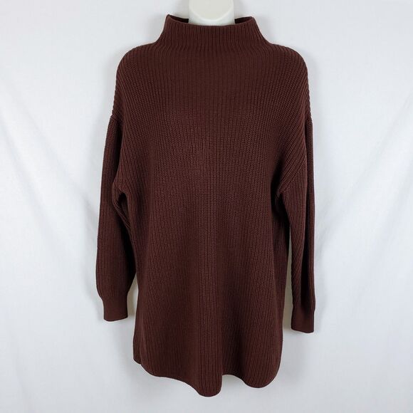 Wilfred Merino Wool Sweater Dress Chocolate Brown Womens XL Slouchy Minimalist - Picture 1 of 12